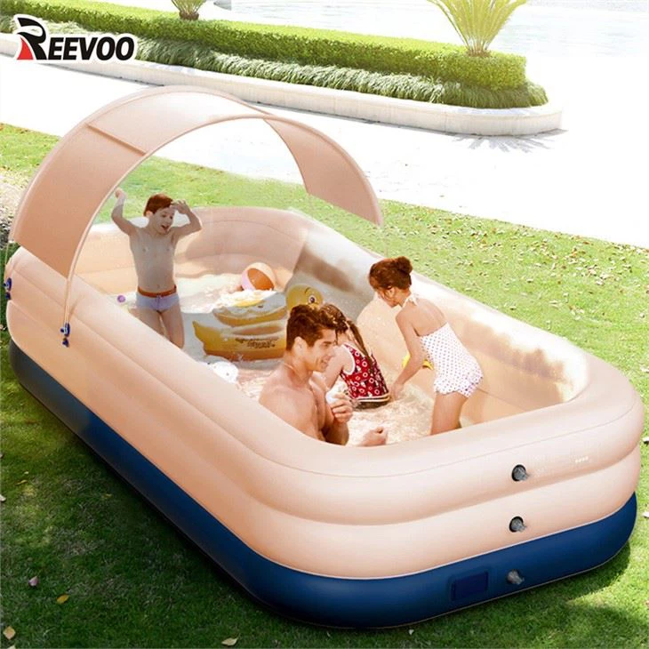 Piscina dreptunghiulara din PVC de gradina